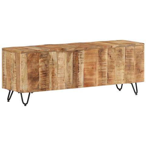 Mobile Porta Tv 110x30x40 Cm In Legno Massello Di Mango - Foto 2