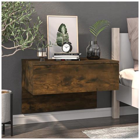 Comodini a Muro 2 pz Rovere Fumo - Foto 2
