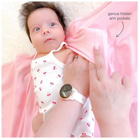 Koala Hugs Coperta Estiva Swaddle - Coperta Per Neonati 0-3 Mesi - Impacco Per Bambini - Rosa Confetto - Foto 5