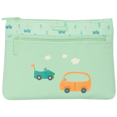 Astuccio Scuola Safta Coches Macchine Verde 23 X 16 X 3 Cm - Foto 1