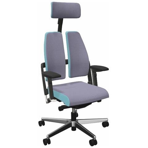 Sedia Ufficio Con Poggiatesta Xilium Duo Traslak X-move Grigio - Foto 1