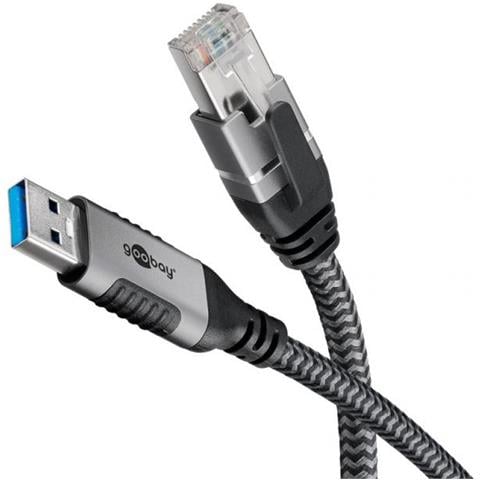 Adattatore 70695 dei Cavi USB-A 3.0 a RJ45 / 15m / Colore Nero /Argento - Foto 1