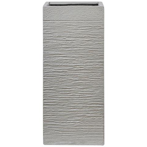 Vaso Da Fiori Argilla Grigio Tortora 26 X 26 X 60 Cm Dion - Foto 7