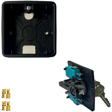 Selettore Interruttore Ritorno A Molla 2 Chiavi 3 Posizioni Apre Stop Chiude 2 Microswitch Contatti 15 A Isolamento 25 - Foto 4