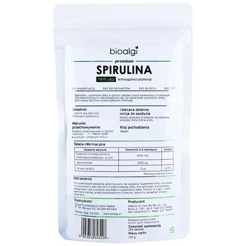 Spirulina Platensis Bioalga 100% Naturale - Integratore Alimentare - 250 Compresse - Foto 1