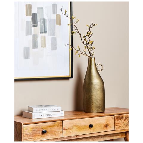 Vaso Decorativo Sambhar Metallo 46 Cm Ottone - Foto 1