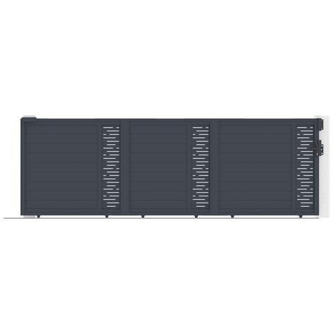 Cancello Scorrevole 5m Arlberg H. 160 Grigio Alluminio - Foto 2