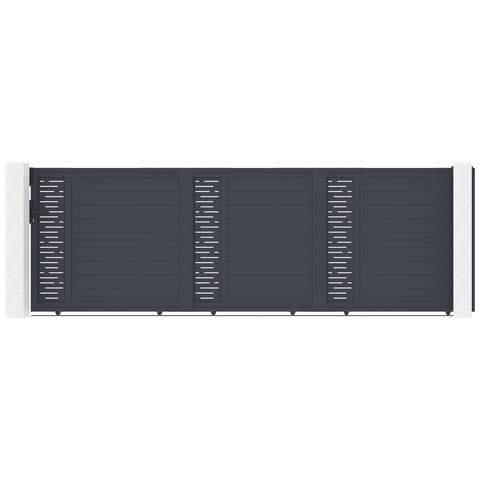 Cancello Scorrevole 5m Arlberg H. 160 Grigio Alluminio - Foto 1