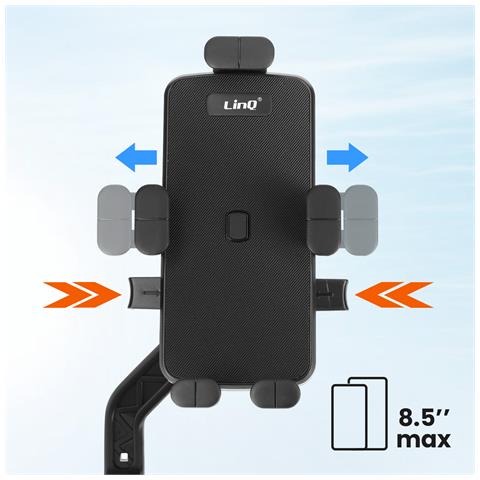 Supporto Bici E Moto Per Telefoni 6,5 A 8,5'' Manubrio O Specchietto, Nero - Foto 5