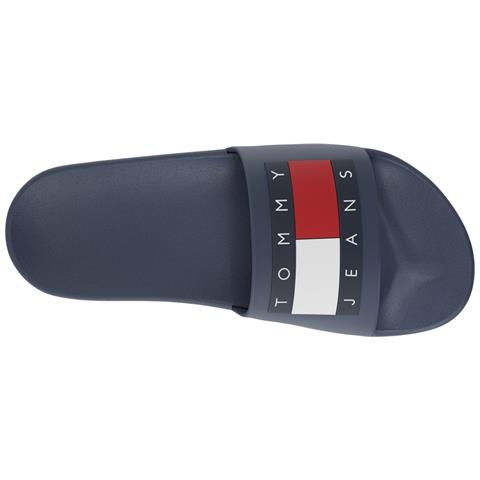 Dark Night Navy Casual Open Pool Slide Infradito Sintetico Scarpe Uomo Blu Eu 43, Em0em01191 C1g - Foto 3