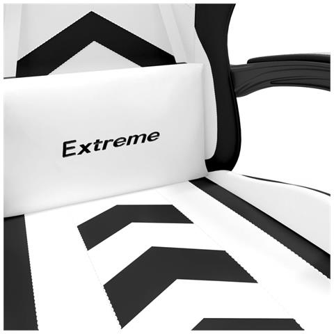 Sedia da Gaming Bianco e Nero in Similpelle - Foto 10