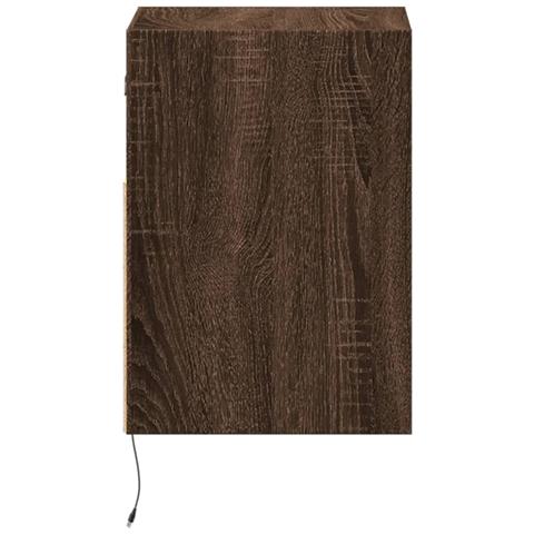 Mobili TV a Parete con Luci LED 2pz Rovere Marrone 41x31x45 cm - Foto 2