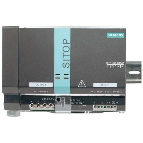 Siemens Sitop - Alimentatore (possibile Montaggio Su Guida Din) - Ac 400-500 V - 480 Watt - 3 Fasi - Foto 1