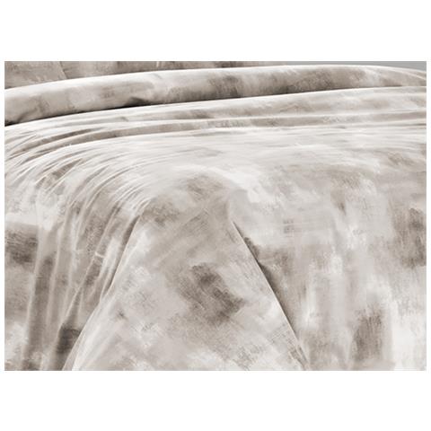 Copripiumino Sacco Piumone 100% Cotone Made In Italy Disegno Nebula Matrimoniale Beige - Foto 2