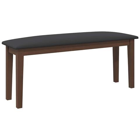 Panca 110 cm Marrone in Legno Massello di Hevea - Foto 2