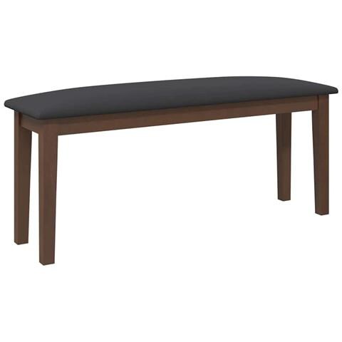 Panca 110 cm Marrone in Legno Massello di Hevea - Foto 1