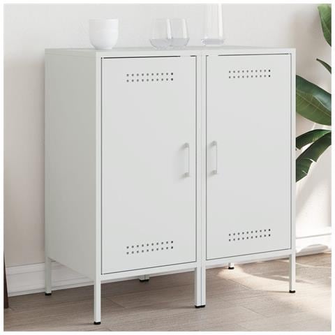 Credenze 2 Pz Bianche 36x39x79 Cm In Acciaio - Foto 1