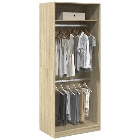 Armadio Rovere Sonoma 80x50x200 Cm In Legno Multistrato - Foto 1