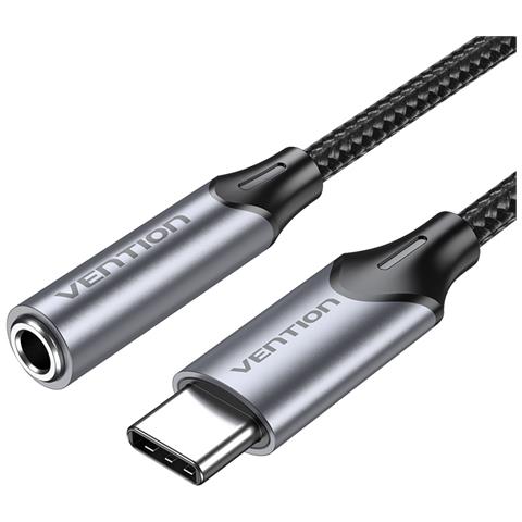 BGMHA cavo audio 0,1 m 3.5mm USB tipo-C Grigio - Foto 1
