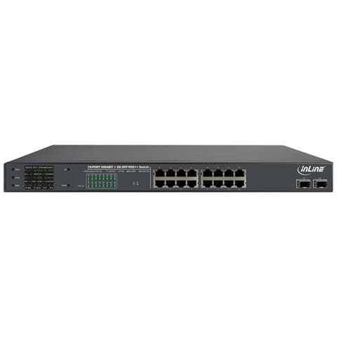 PoE++ Gigabit Network Switch 16 porte, 1Gb /s, 2xSFP, 19"1U (incl. staffe) - Foto 5
