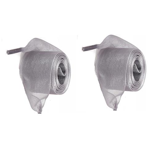 Lacci Per Scarpe In Organza Trasparente - 120 Cm Lightgrey - Foto 1