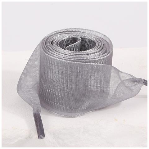 Lacci Per Scarpe In Organza Trasparente - 120 Cm Lightgrey - Foto 2