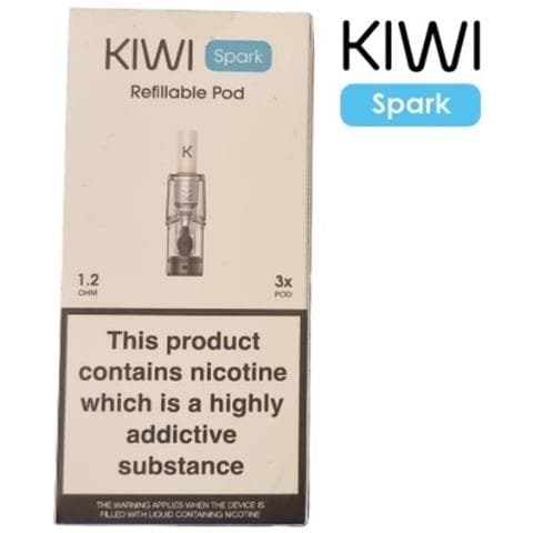 Kiwi Spark, 3 Pod Ricaricabili Per Sigaretta Elettronica Kiwi Spark, 2.0 Ml, No E-liquid (coil: 1.2 Ohm) - Foto 1