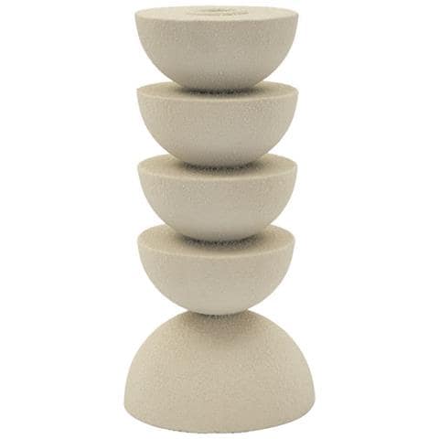 Portacandela Mf740 - Beige - Metallo - 10x10x21 Cm - Foto 1