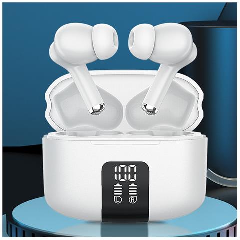 Auricolari Bluetooth M48pro Digitali Bianchi - Cancellazione Del Rumore Enc A Quattro Microfoni White - Foto 2