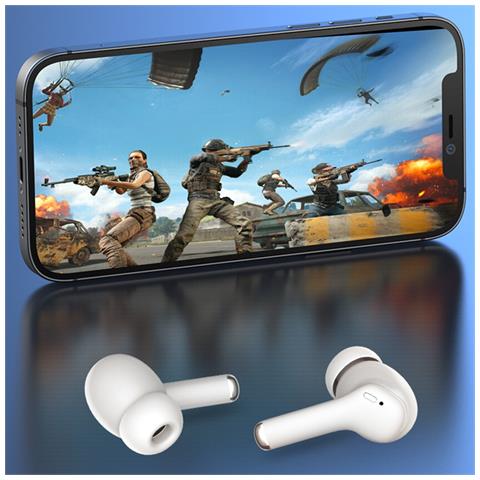 Auricolari Bluetooth M48pro Digitali Bianchi - Cancellazione Del Rumore Enc A Quattro Microfoni White - Foto 5