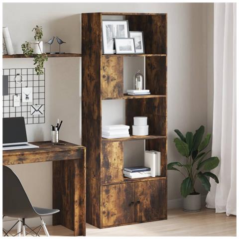 Libreria Rovere Fumo 70x36x189 cm in Legno Multistrato - Foto 2