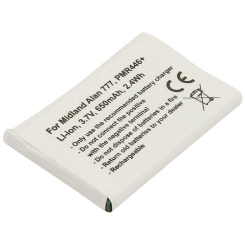 Batteria Per Midland Alan 777 Pmr446 3.7v 650mah Li-ion - Foto 1