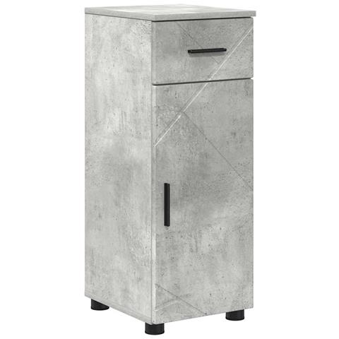 Mobile da Bagno con cassetto Grigio cemento 30 x 35 x 80 cm - Foto 1