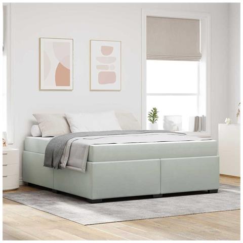 Struttura letto con materasso Grigio chiaro 180 x 200 cm - Foto 2