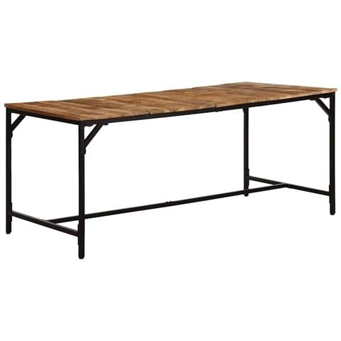 Tavolo da Pranzo 180x90x75 cm in Legno Massello di Mango Grezzo - Foto 1