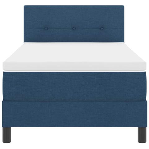 Letto a molle con materasso Blu 100 x 200 cm Tessuto - Foto 9