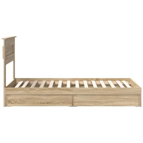 Letto con Contenitore con cassetto Rovere Sonoma 90 x 190 cm - Foto 9