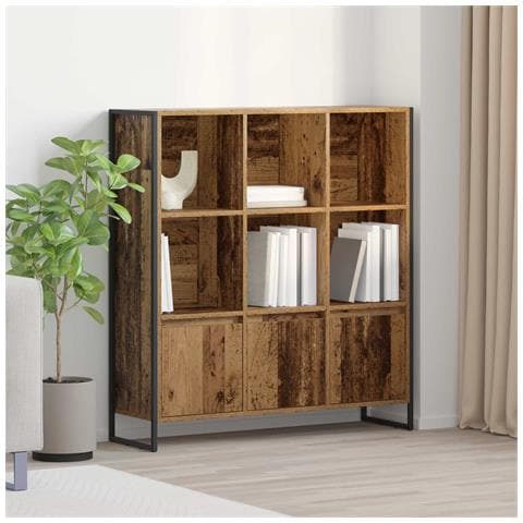 Armadio per Libri 2 pcs Legno vecchio 99,5 x 30 x 108,5 cm - Foto 2