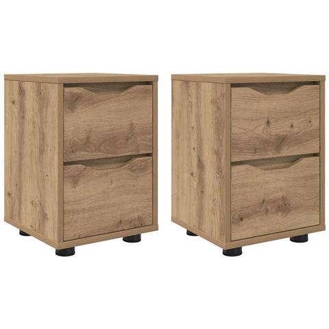 Comodini 2 pcs Rovere artigianale 30,5 x 30 x 43 cm - Foto 1