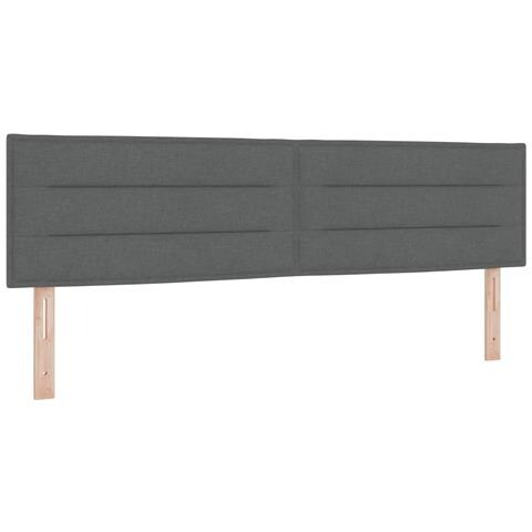 Testiera LED con testiera Grigio scuro 180 cm Poliestere - Foto 1