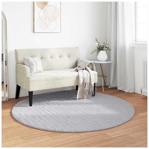 Tappeti per area Rotondo HUARTE Grigio Ø 160 CM Poliestere - Foto 2