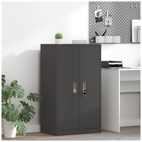 Armadio Nero 60 x 40 x 105 cm Acciaio - Foto 2