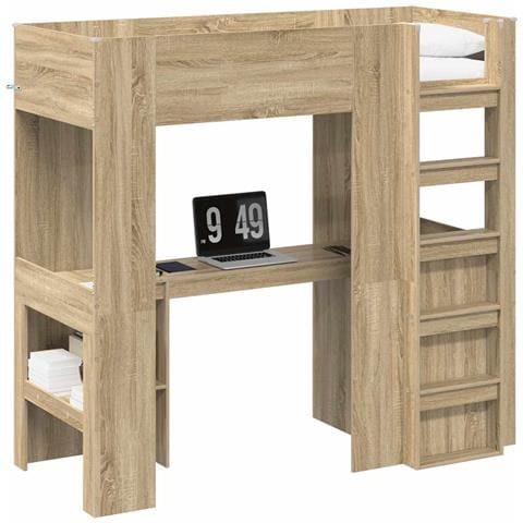 Struttura letto a castello con scrivania Rovere Sonoma - Foto 1