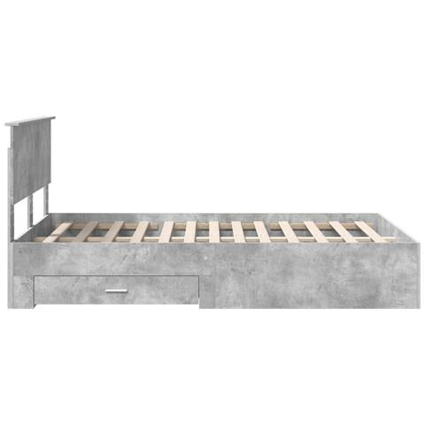 Struttura del letto con testiera Grigio cemento 120 x 200 cm - Foto 9