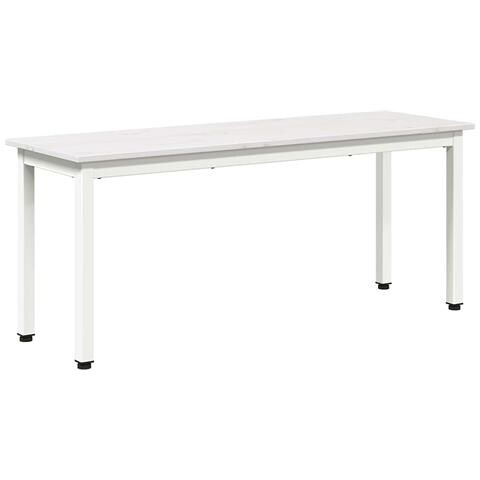 panchina Bianco 110 x 35 x 45 cm Pino massello - Foto 1