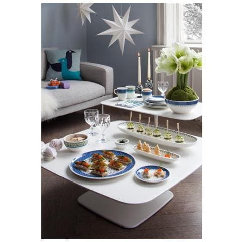 Casale Blu Piatto da portata Rotondo Porcellana Beige, Blu 1 pz - Foto 2