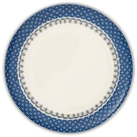 Casale Blu Piatto da portata Rotondo Porcellana Beige, Blu 1 pz - Foto 1