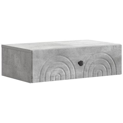 Tavolino da Parete Laterale Grigio Cemento 59 x 34,5 x 17 cm - Foto 1