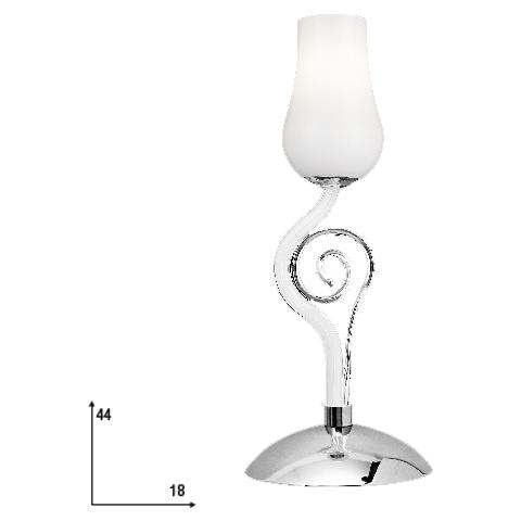 I-ANGEL / L1 - Lampada da tavolo bianca dalla forma elegante 40 watt E14 - Foto 2