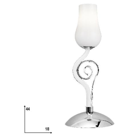 I-ANGEL / L1 - Lampada da tavolo bianca dalla forma elegante 40 watt E14 - Foto 1